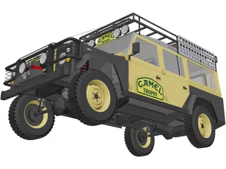 Land Rover Defender 110 Camel Trophy 3D Model