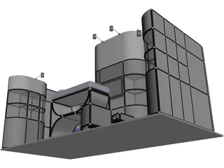 Modular Exhibition Booth 3D Model