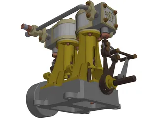 Steam Engine JLS-13-2 3D Model