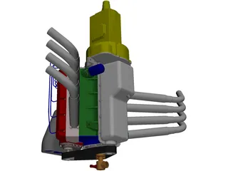 Dragster Engine 3D Model