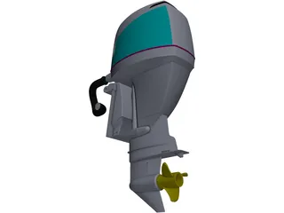 Yamaha Outboard Motor 3D Model