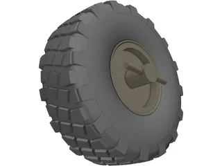 HMMWV Mud Tire 3D Model