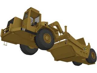 Caterpillar 631D Scraper 3D Model