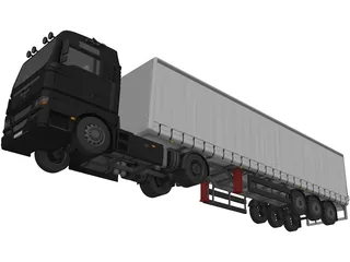 Man TGX 2020 Semi Truck - 3D model by Chakra (@Chakra_s) [1b36654]