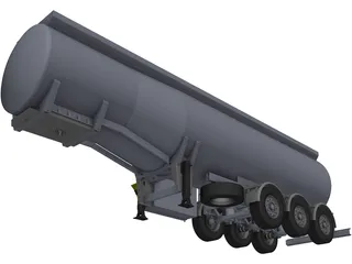 Tanker Semi Trailer 3D Model