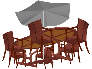 Picnic Table 3D Model