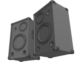 Speaker 3 Way Pair 3D Model