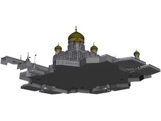 Taj Mahal Mosque 3D Model