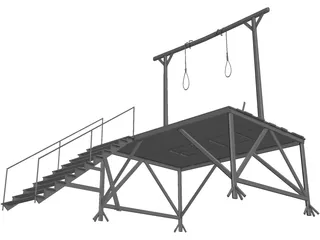 Woodern Gallows 3D Model