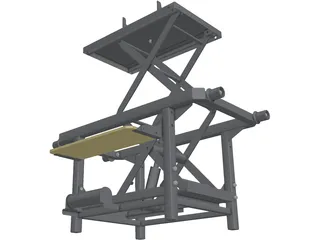 Trolley with Hidraulic Lifter 3D Model