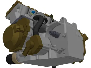 Kawasaki zx600 Engine 3D Model