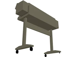 HP 750c Plotter 3D Model