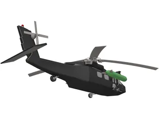 Helicopter Concept 3D Model