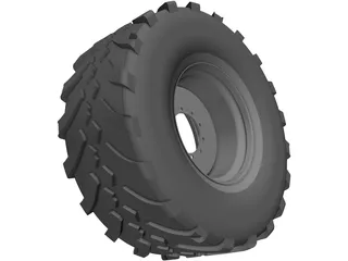 Whell and Tyre 650 65R30.5 3D Model