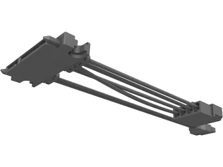 SATA 22-pin Cable 3D Model