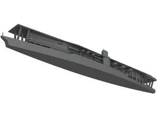 Akagi Aircraft Carrier 3D Model