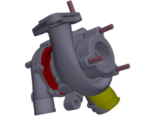 Garrett GT15 Turbocharger 3D Model