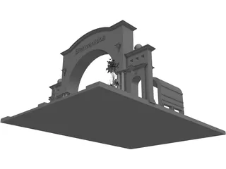 Welcome Arch Town Entry 3D Model