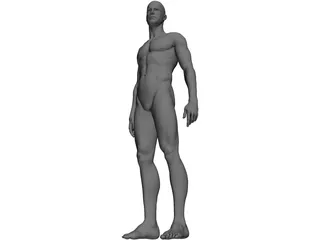 Man Athlete Standing 3D Model