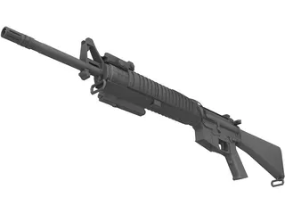 M16 EX Rifle 3D Model