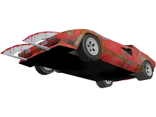 Lamborghini Countach War 3D Model