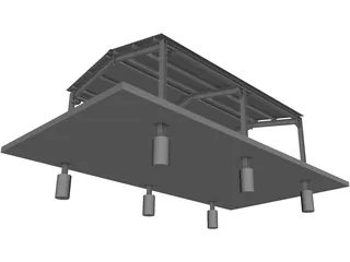 Carport Steeldeck 3D Model