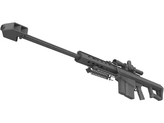 Barrett M107 Sniper Rifle 3D Model