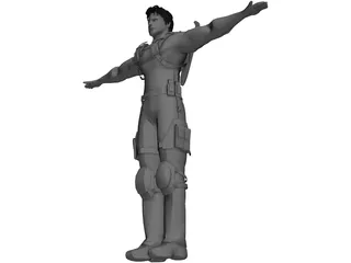 Chris Redfield 3D Model