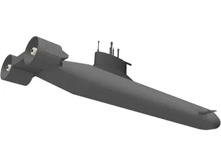 Typhoon Submarine 3D Model