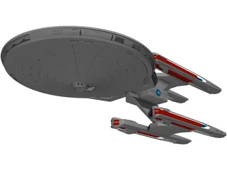 USS Stargazer 3D Model