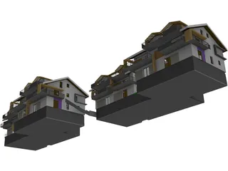 Houses Buildings 3D Model