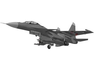 Sukhoi Su-27 Flanker 3D Model