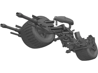 Batman The Dark Knight Batpod Motorcycle 3D Model