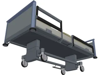 Hospital Bed 3D Model