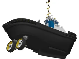 Tug Boat 3D Model