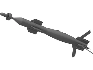 GBU-12 500lb Laser Guided Missile 3D Model