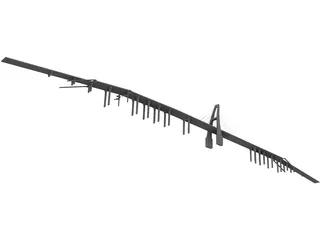 Cable Stayed Bridge 3D Model