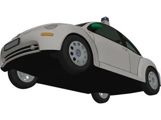 Volkswagen Beetle Police 3D Model