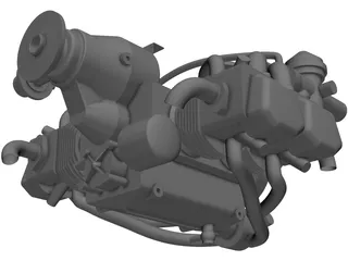 Rotax 912 Engine 3D Model