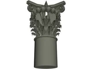 Acanthus and Volute Column 3D Model