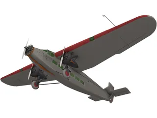 Ford A5 Trimotor 3D Model