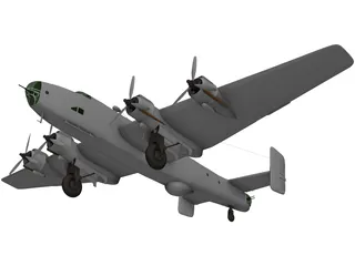 Handley Page Halifax B.III 3D Model