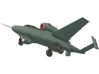 Heinkel He 162 A-2 Salamander 3D Model