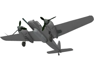 Henschel Hs 129 B 3D Model