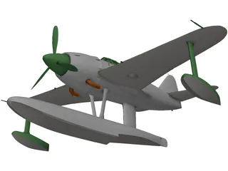 Kawanishi N1K Kyofu 3D Model