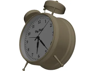 Big Bell Alarm Clock 3D Model