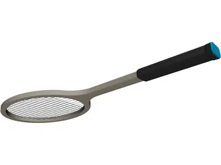 Tennis Racket Vintage 3D Model