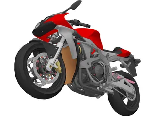 Honda CBR600 Street 3D Model