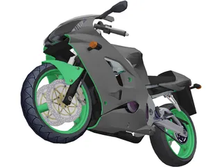 Kawasaki ZX9 3D Model