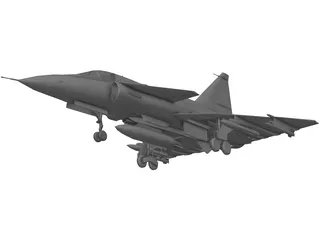 SAAB AJ-37 Viggen 3D Model